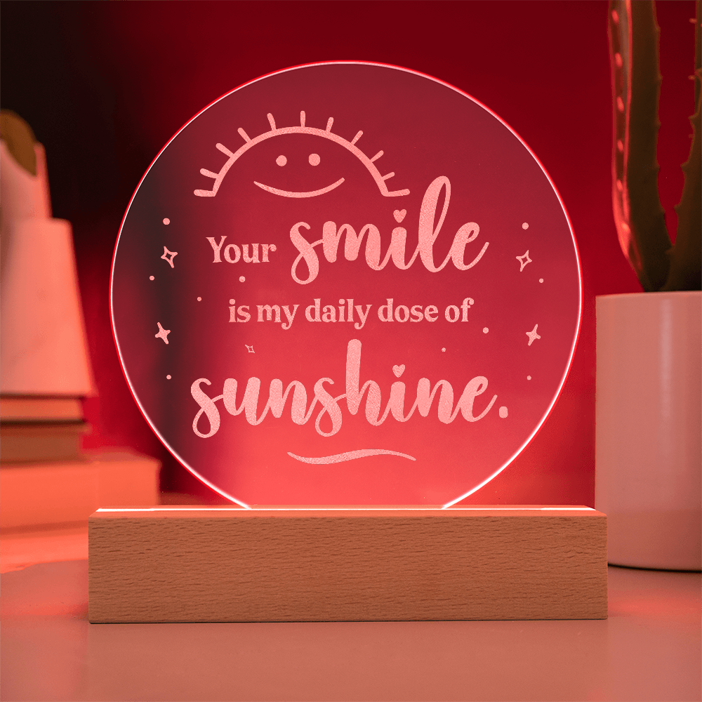 Engraved Acrylic Circle Plaque