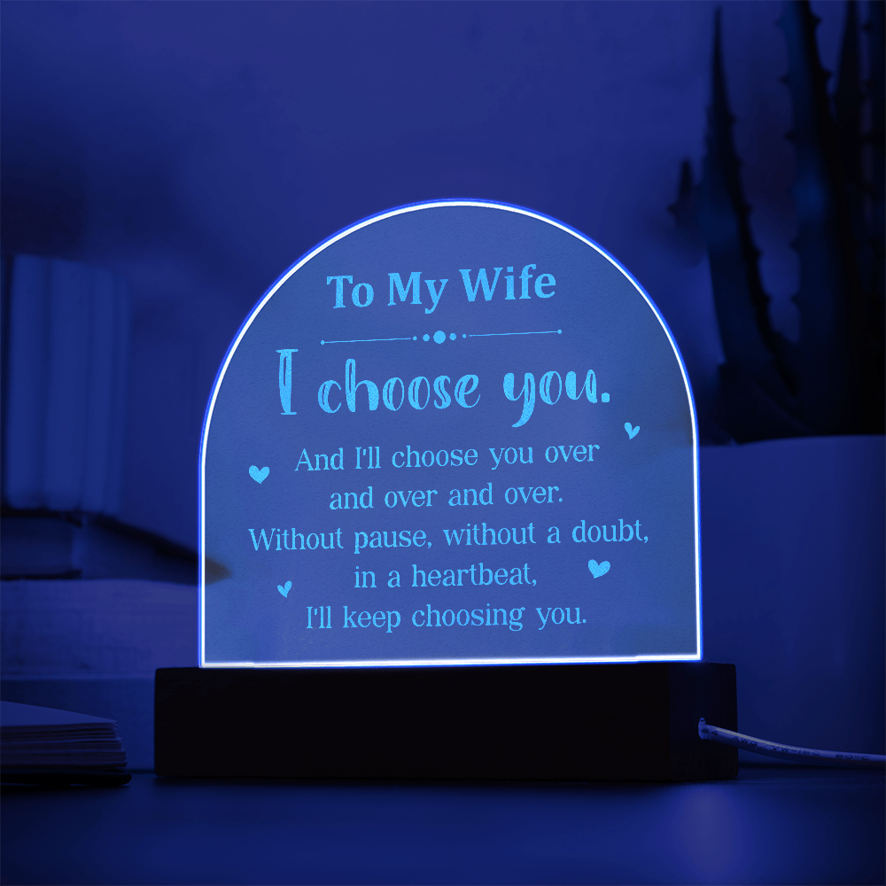 Engraved Acrylic Dome Plaque