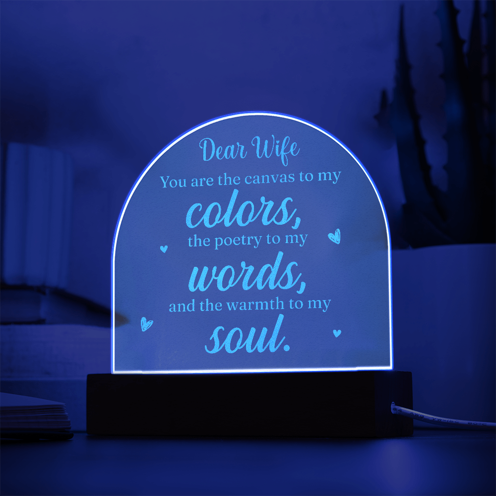 Engraved Acrylic Dome Plaque