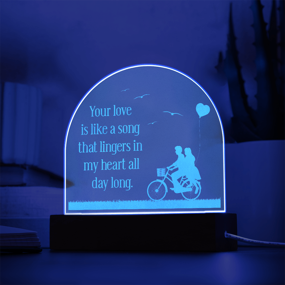 Engraved Acrylic Dome Plaque