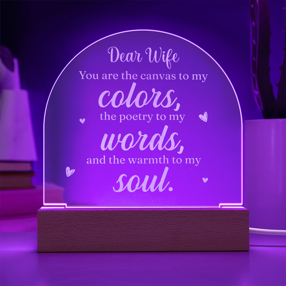 Engraved Acrylic Dome Plaque