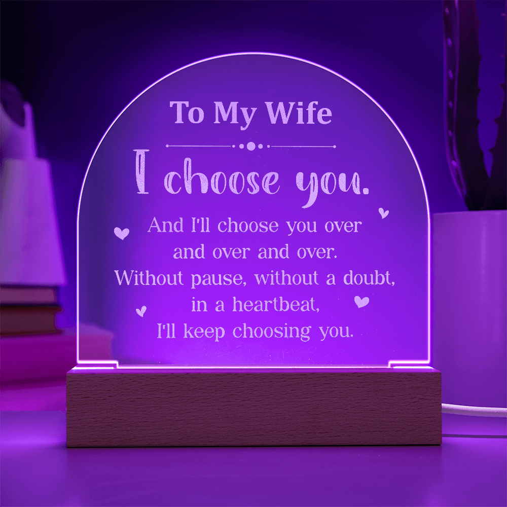 Engraved Acrylic Dome Plaque