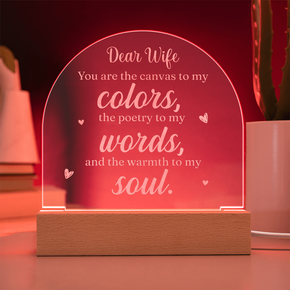 Engraved Acrylic Dome Plaque