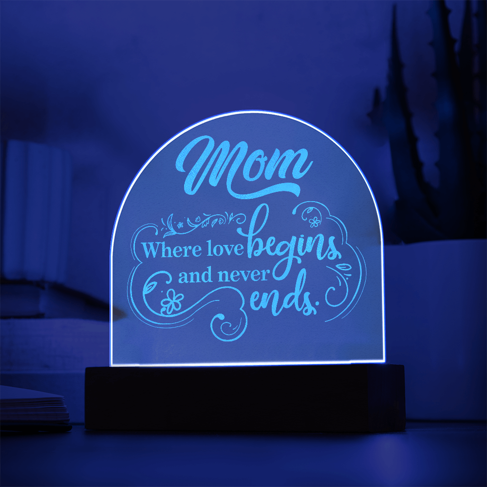 Engraved Acrylic Dome Plaque