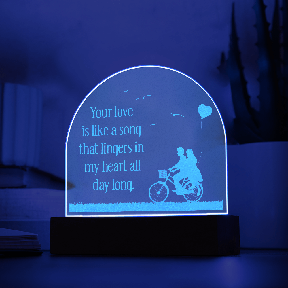 Engraved Acrylic Dome Plaque