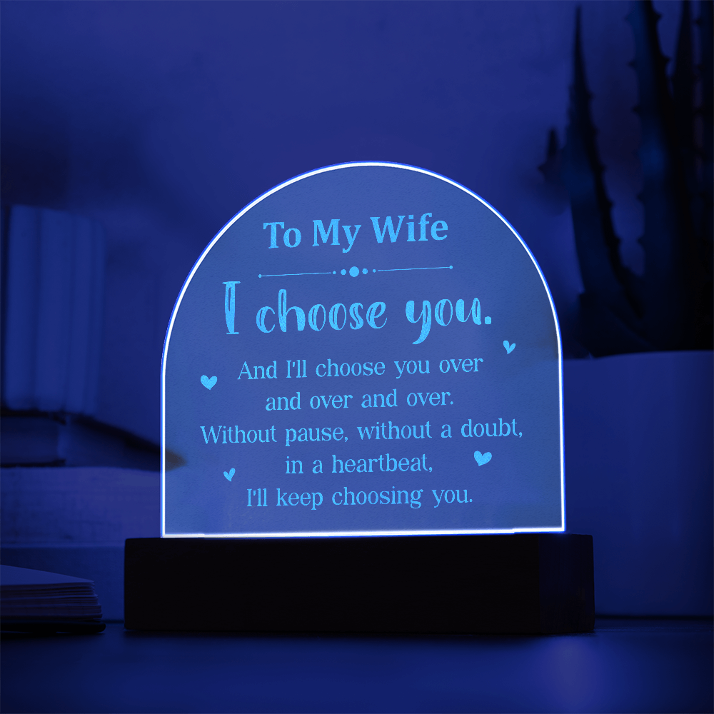 Engraved Acrylic Dome Plaque
