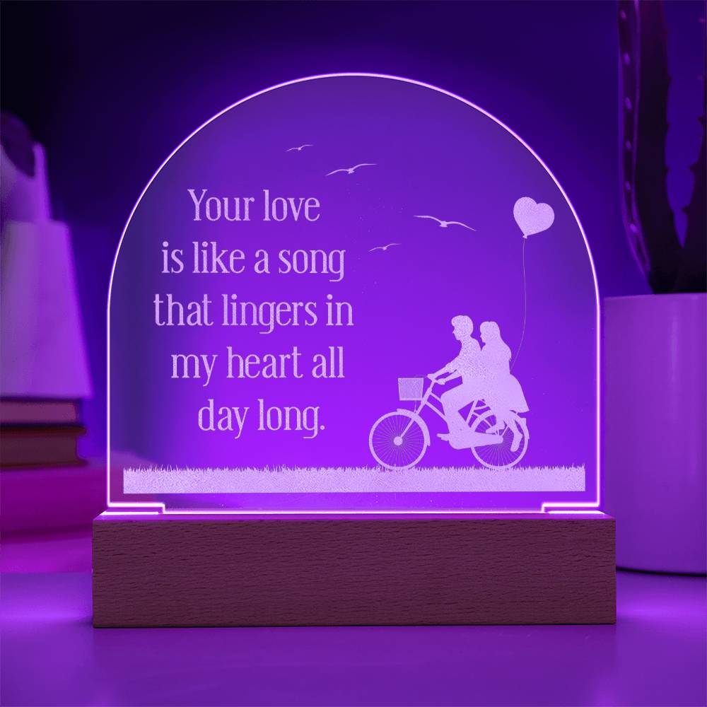 Engraved Acrylic Dome Plaque