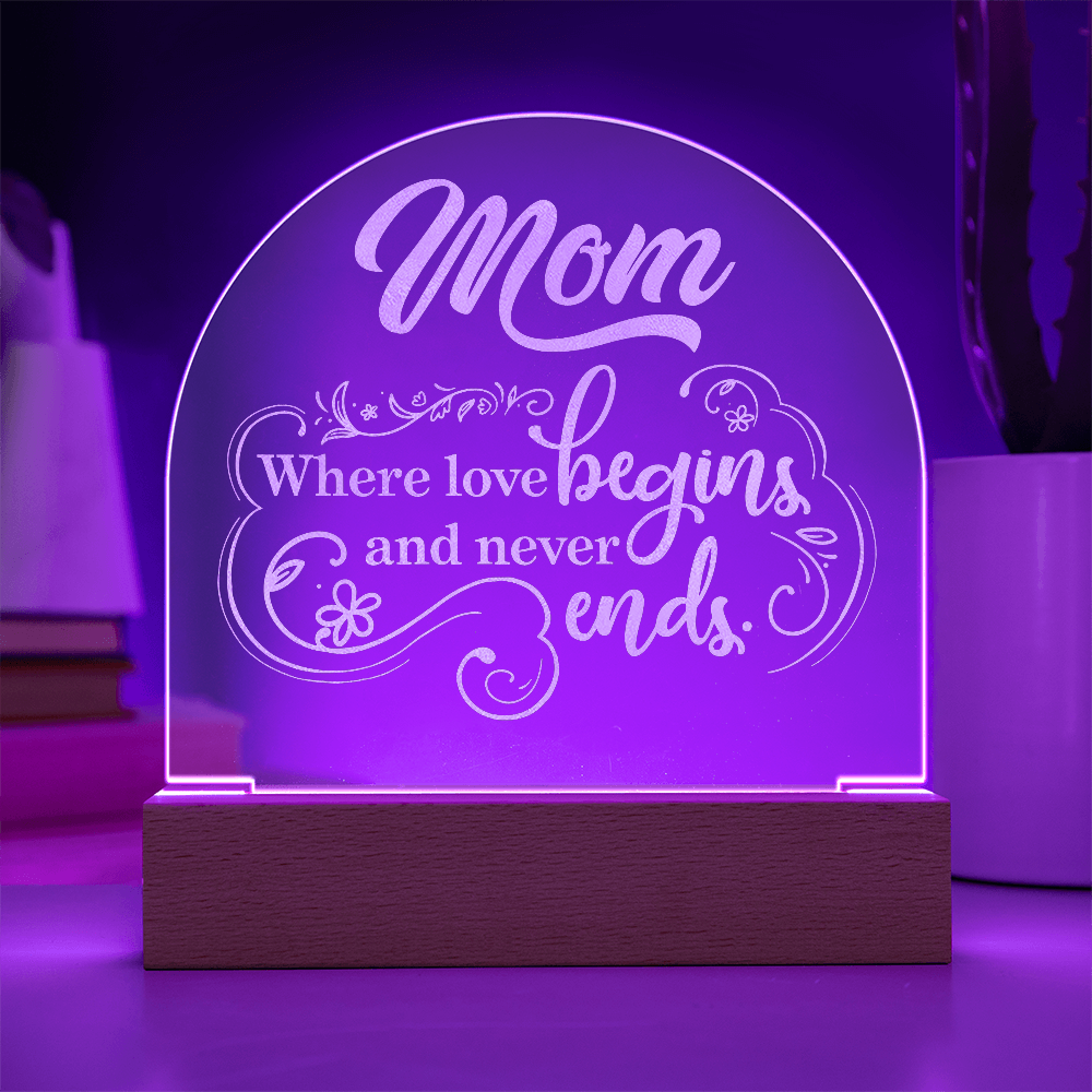 Engraved Acrylic Dome Plaque