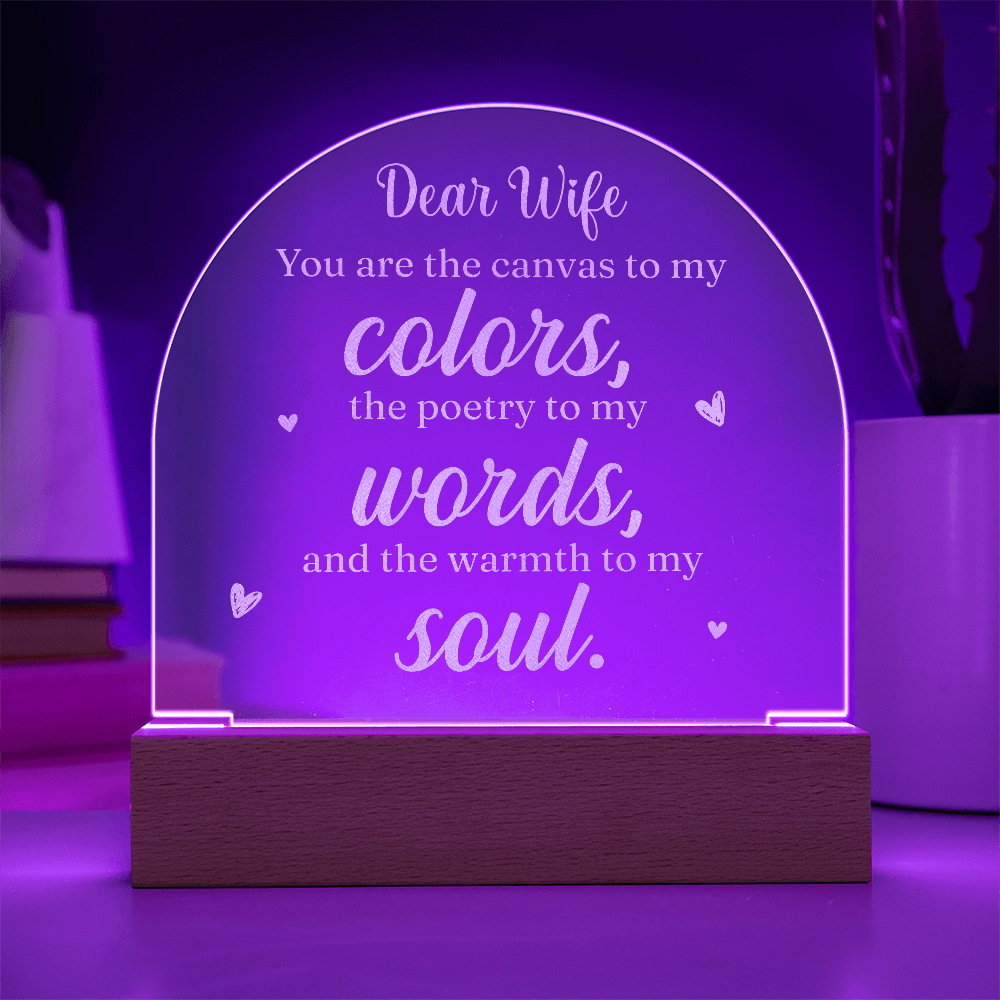 Engraved Acrylic Dome Plaque