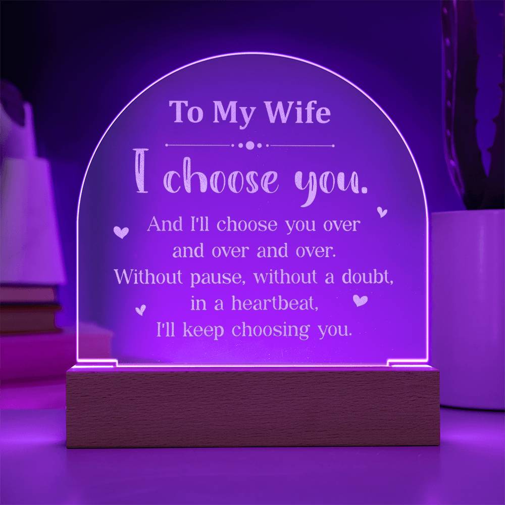 Engraved Acrylic Dome Plaque