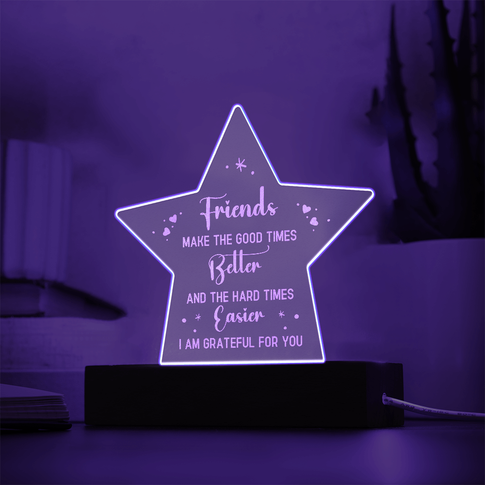Engraved Acrylic Star Plaque