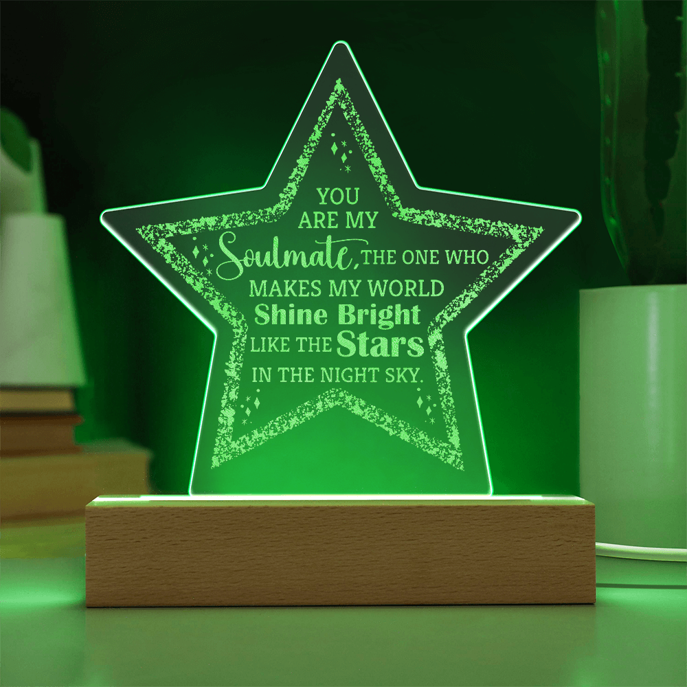 Engraved Acrylic Star Plaque