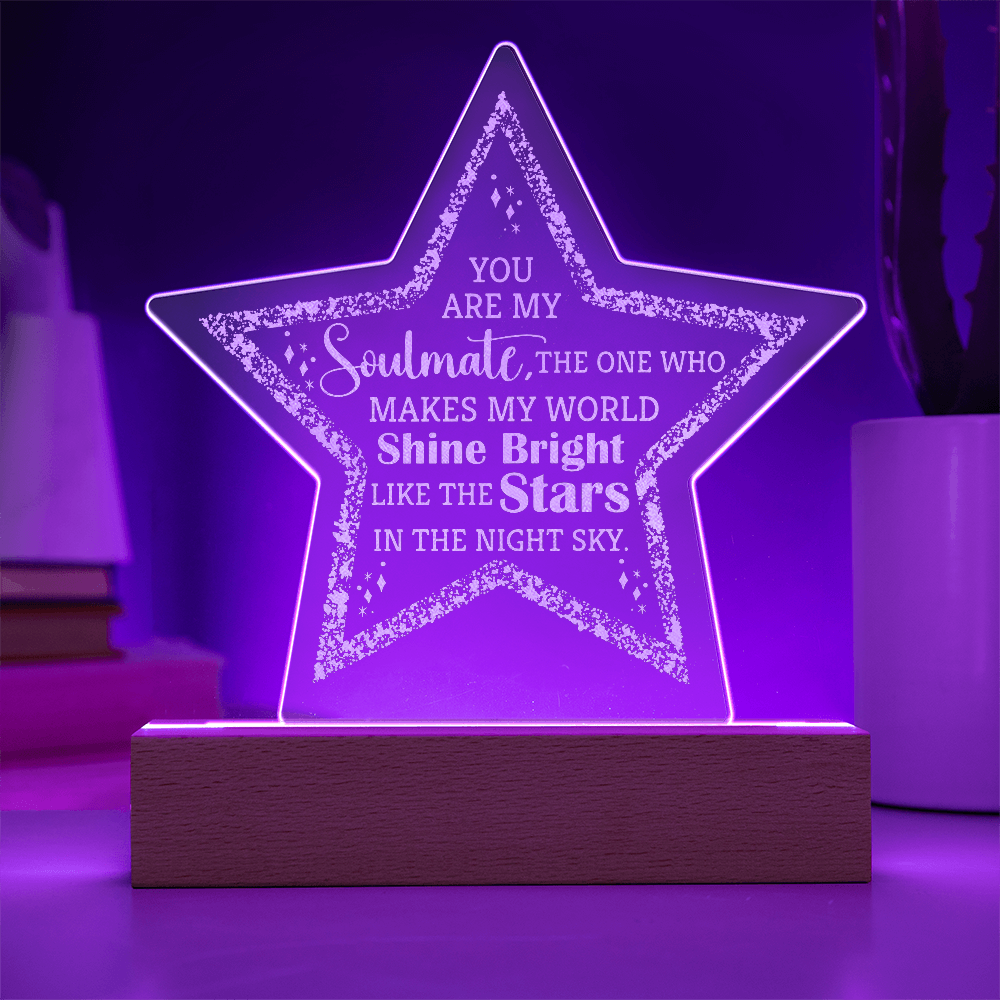 Engraved Acrylic Star Plaque