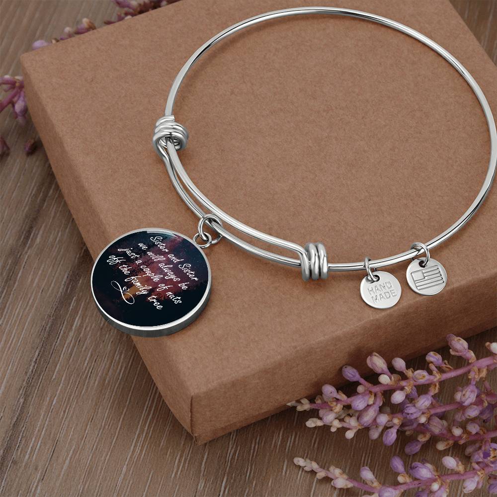 Sister and Sister Couple of Nuts Family Tree Circle Bangle