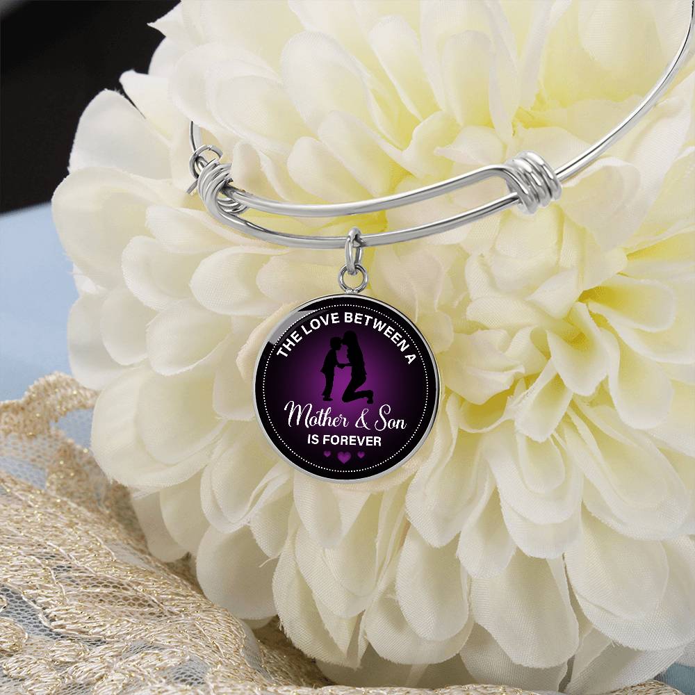 The Love Between a Mother and Son Is Forever Circle Bangle
