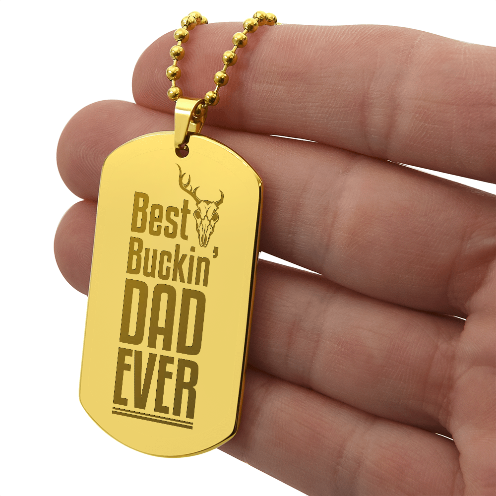 To My Dad – My Hero Engraved Dog Tag Necklace