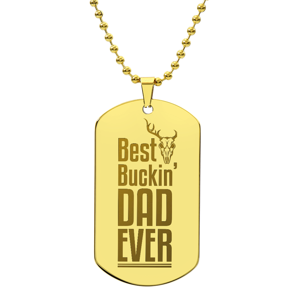 To My Dad – My Hero Engraved Dog Tag Necklace