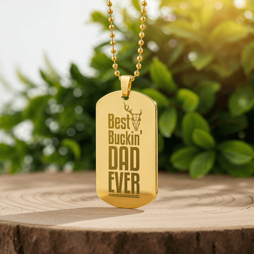 To My Dad – My Hero Engraved Dog Tag Necklace