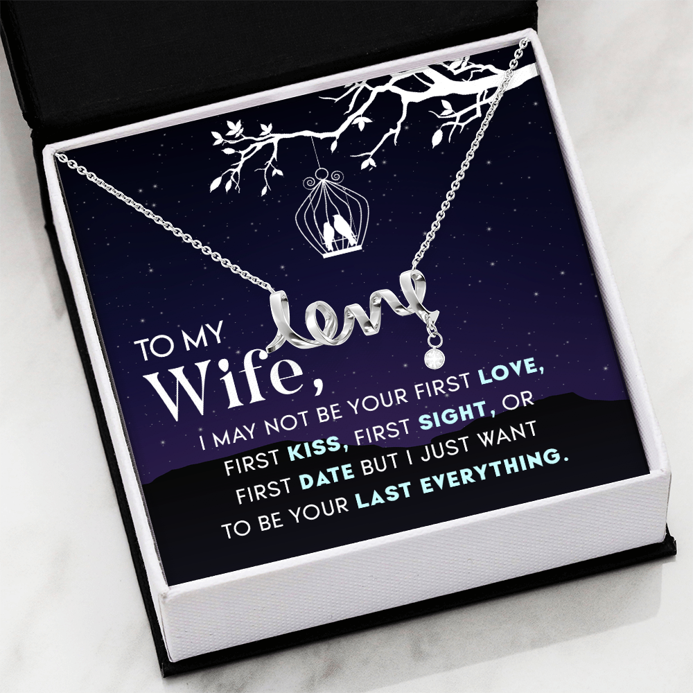 To My Wife - Scripted Love Necklace