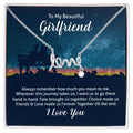 To My Beautiful Girlfriend Forever Together Scripted Love Necklace