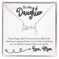 To My Daughter Love Mom - Scripted Love Necklace