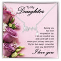 To My Daughter Greatest Joy Scripted Love Necklace