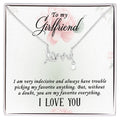 To My Girlfriend Favourite Everything Scripted Love Necklace