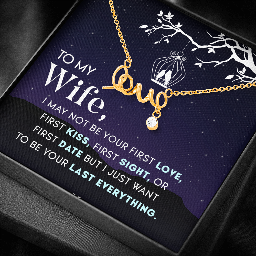 To My Wife - Scripted Love Necklace