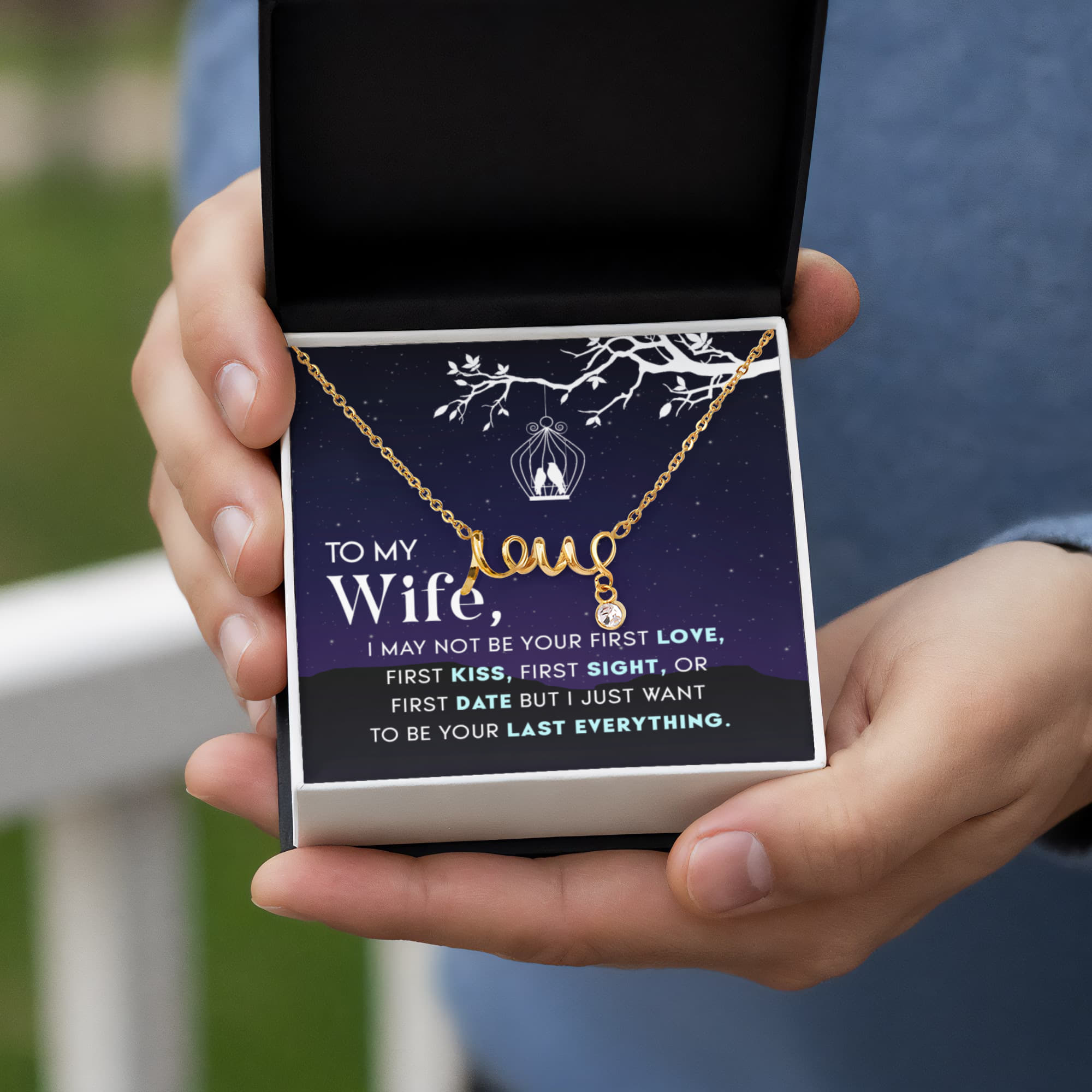 To My Wife - Scripted Love Necklace