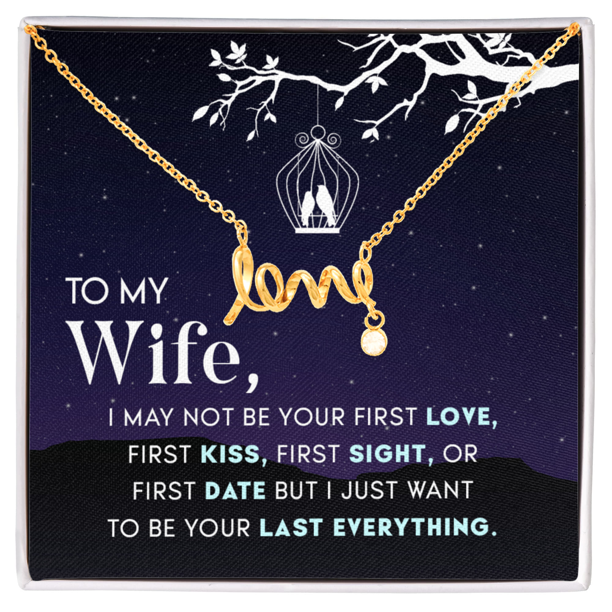 To My Wife - Scripted Love Necklace