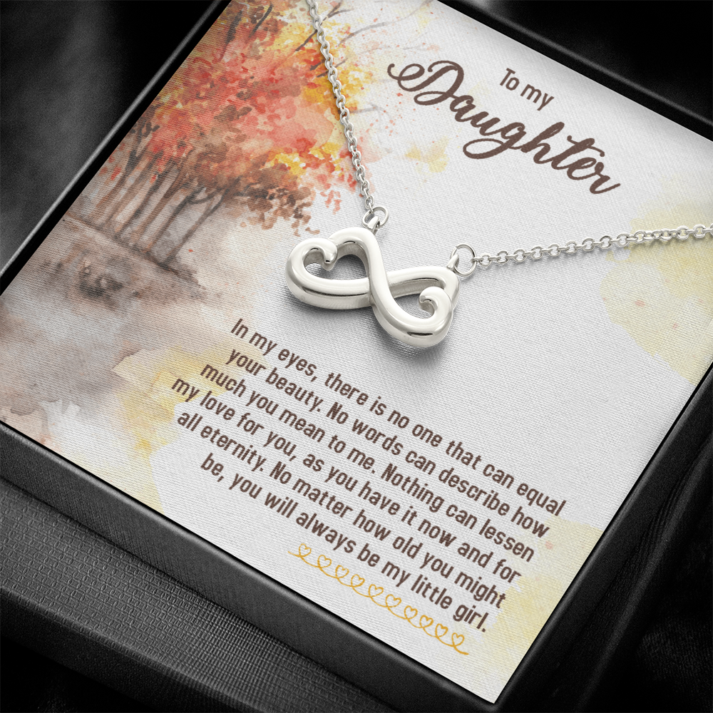 To My Daughter Always My Little Girl Endless Love Necklace