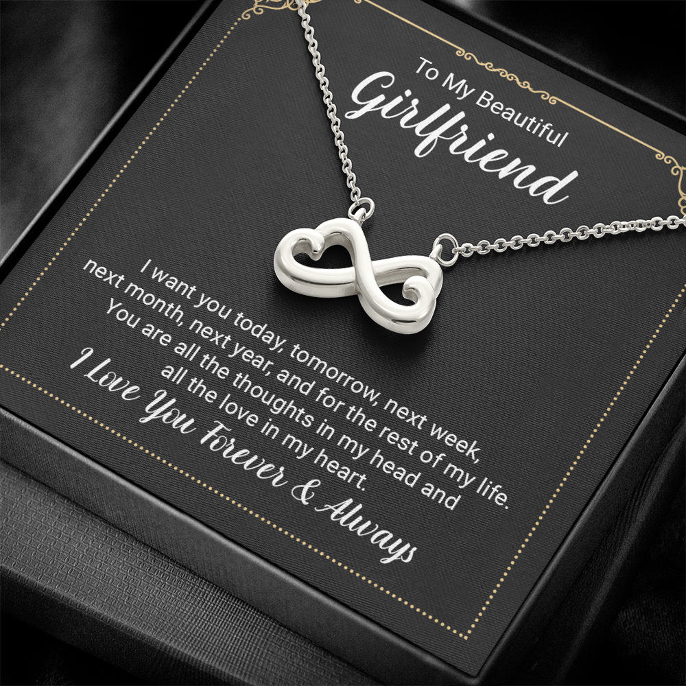Beautiful Girlfriend Forever and Always Endless Love Necklace