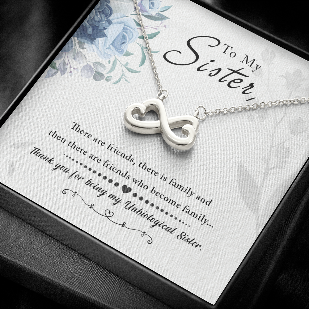 Unbiological Sister Friends Become Family Endless Love Necklace