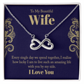 Beautiful Wife Lucky I Am Endless Love Necklace