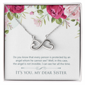 Dear Sister My Guardian Angel Endless Love Necklace