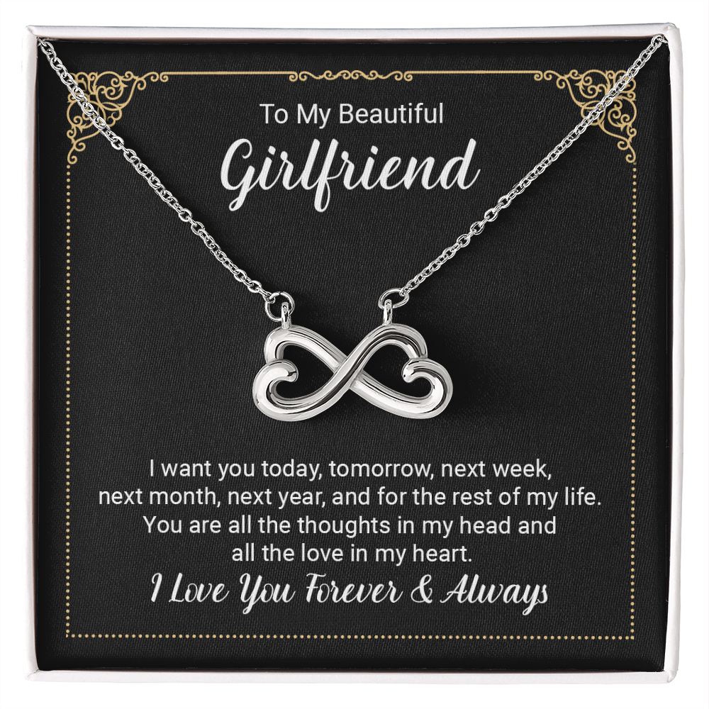 Beautiful Girlfriend Forever and Always Endless Love Necklace