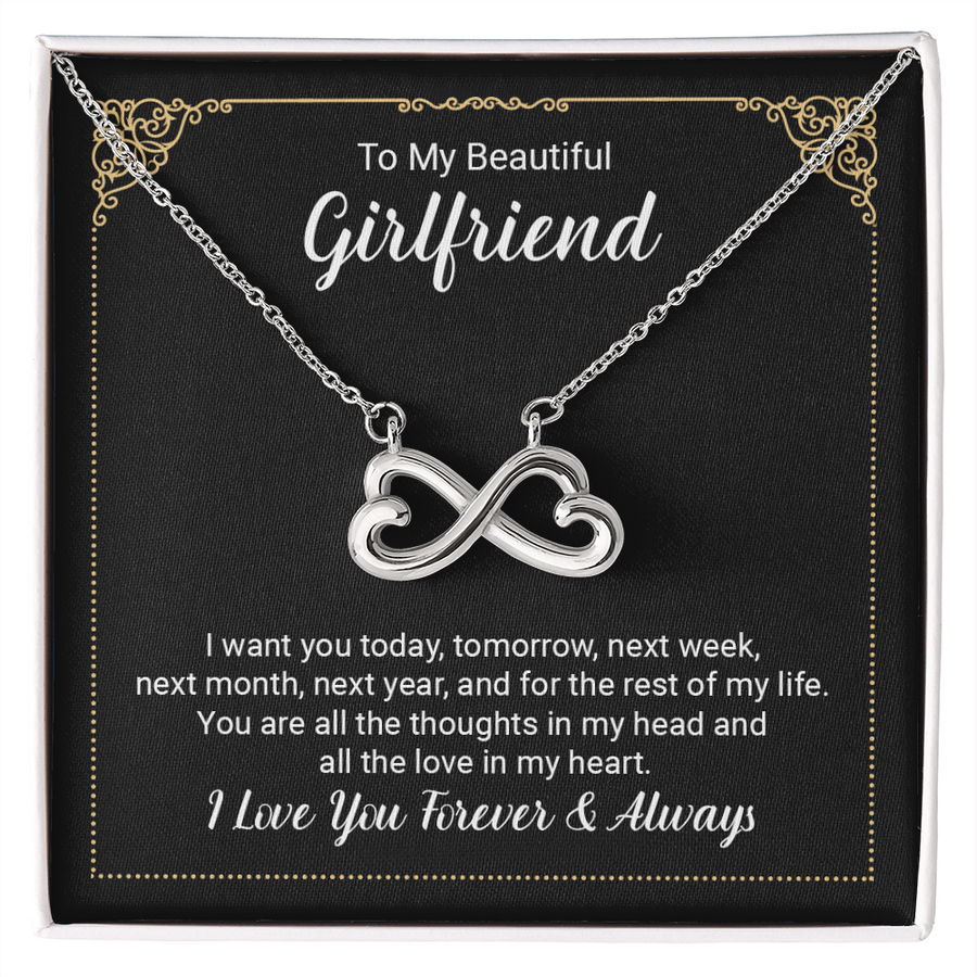 Beautiful Girlfriend Forever and Always Endless Love Necklace