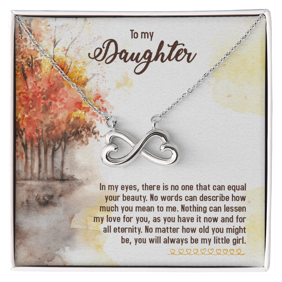 To My Daughter Always My Little Girl Endless Love Necklace