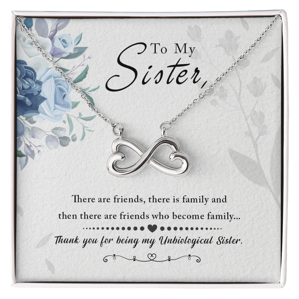 Unbiological Sister Friends Become Family Endless Love Necklace
