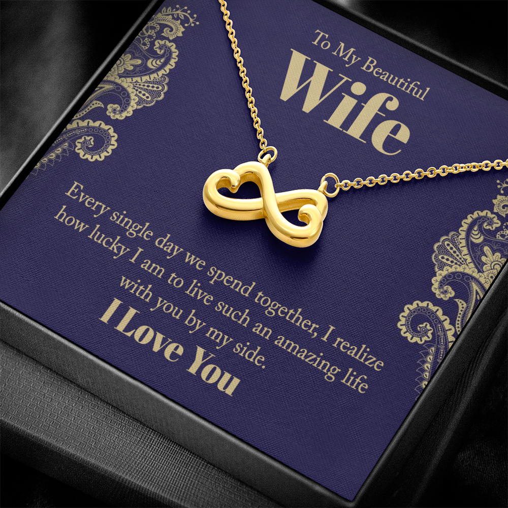 Beautiful Wife Lucky I Am Endless Love Necklace