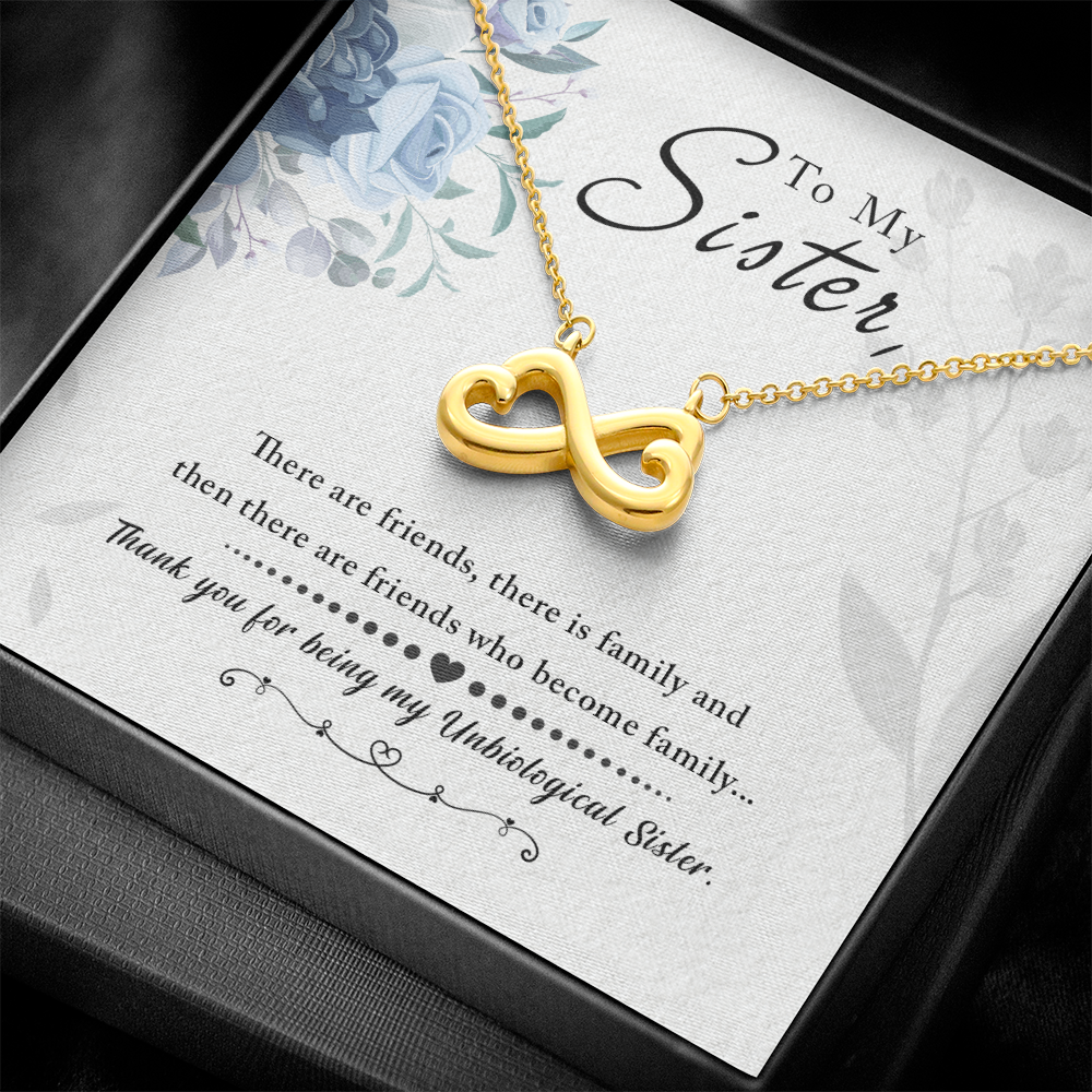 Unbiological Sister Friends Become Family Endless Love Necklace