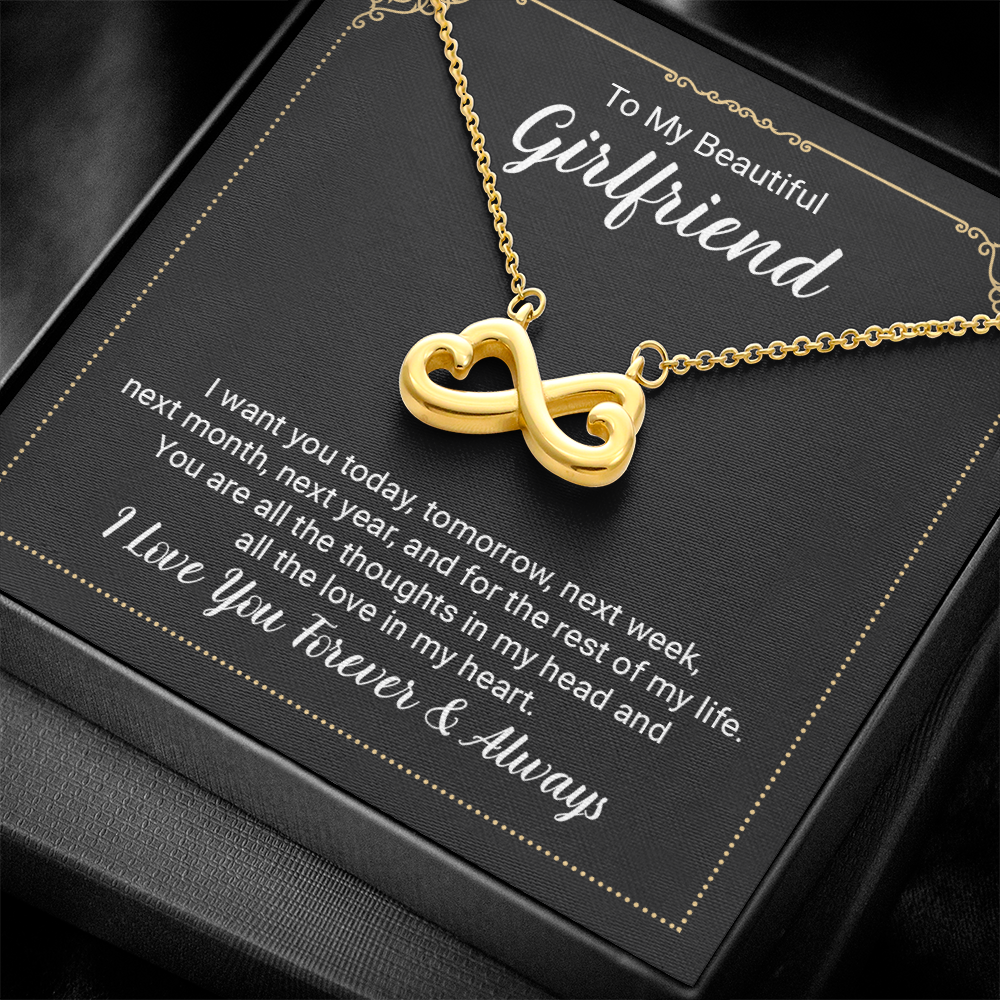 Beautiful Girlfriend Forever and Always Endless Love Necklace