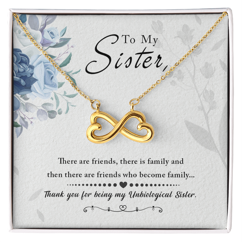 Unbiological Sister Friends Become Family Endless Love Necklace