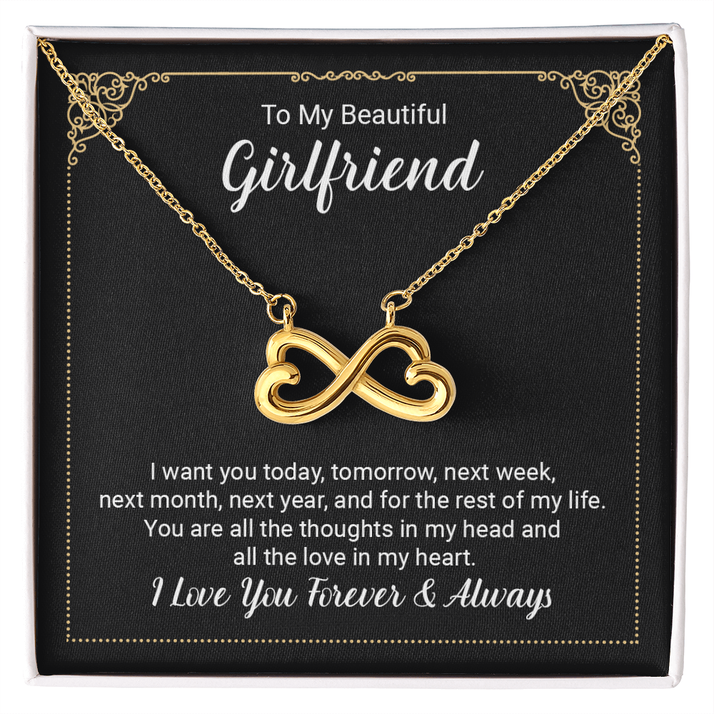 Beautiful Girlfriend Forever and Always Endless Love Necklace