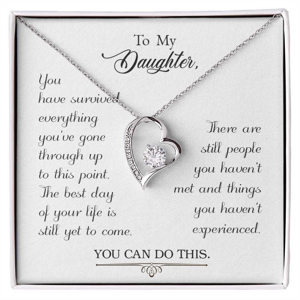 To My Daughter You Can Do This Forever Love Necklace