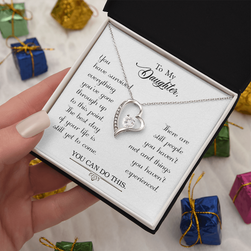 To My Daughter You Can Do This Forever Love Necklace