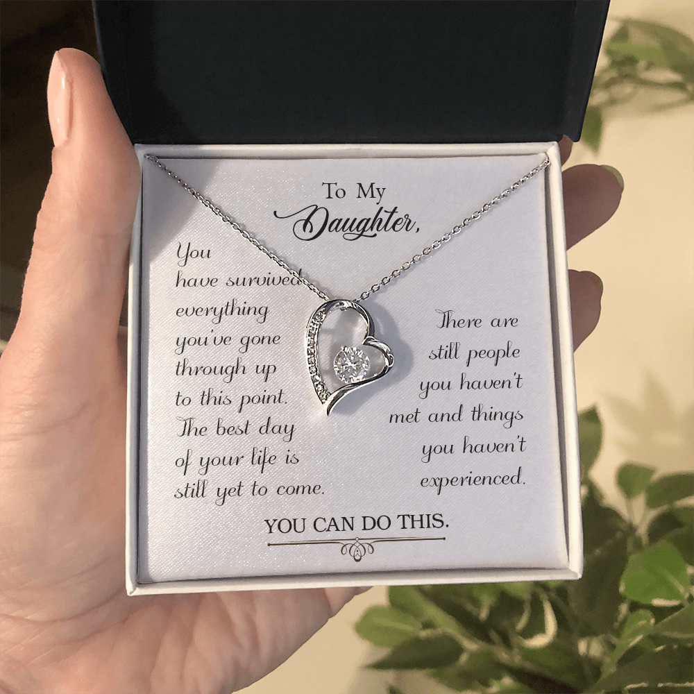 To My Daughter You Can Do This Forever Love Necklace