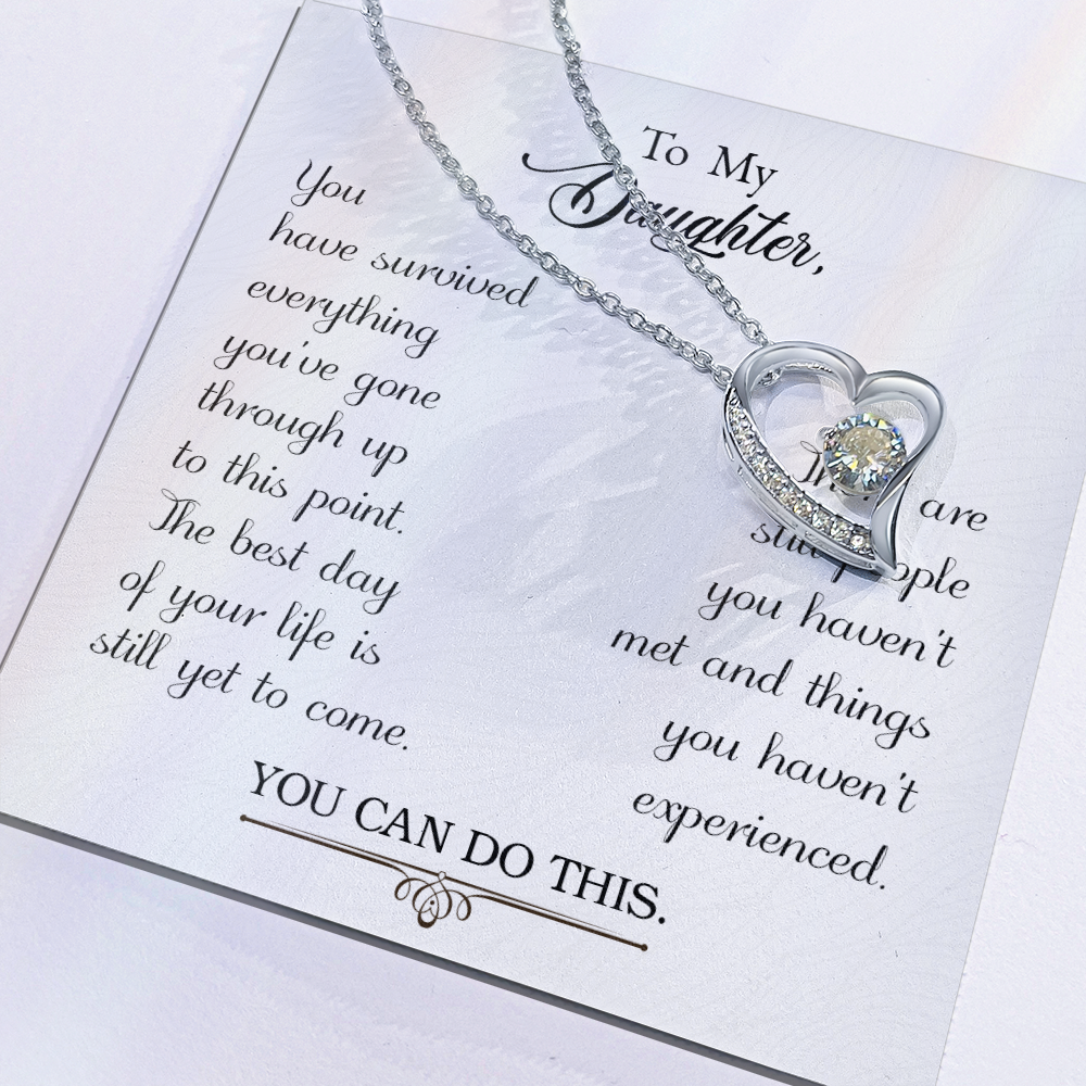 To My Daughter You Can Do This Forever Love Necklace