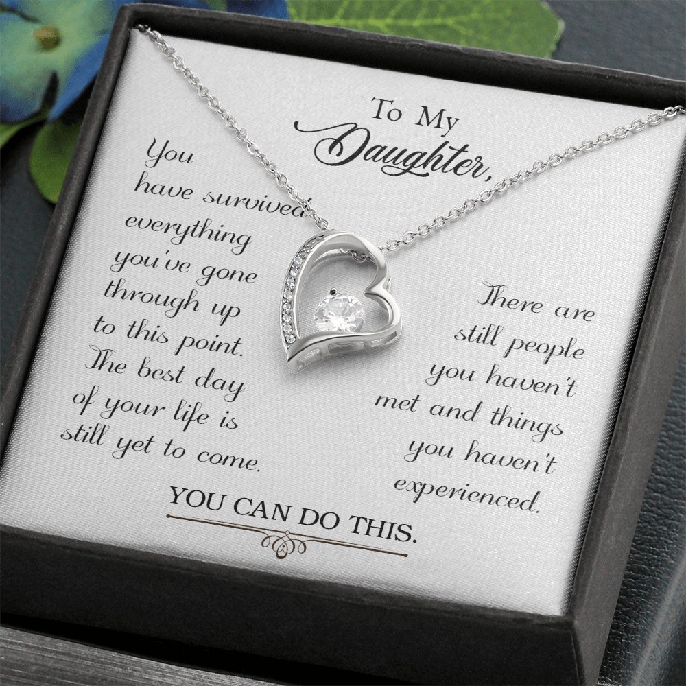 To My Daughter You Can Do This Forever Love Necklace