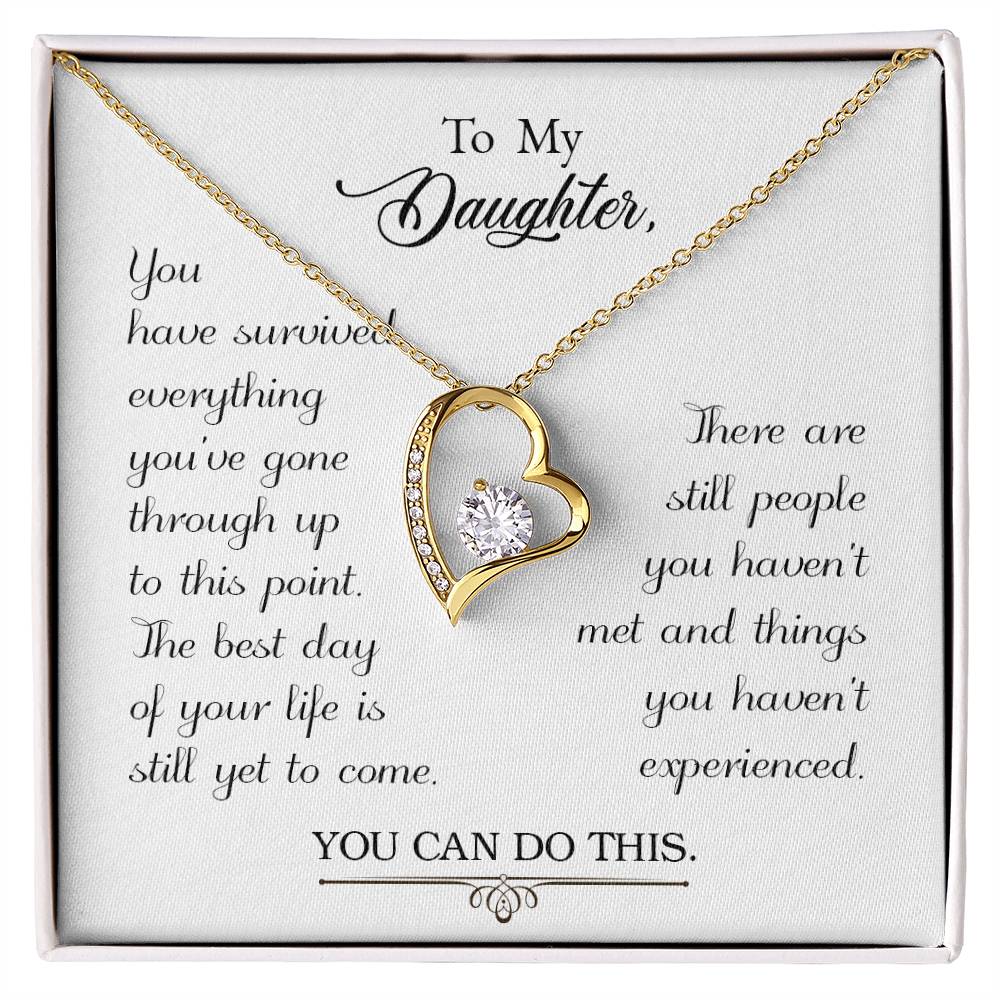 To My Daughter You Can Do This Forever Love Necklace